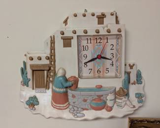 Southwestern art clock