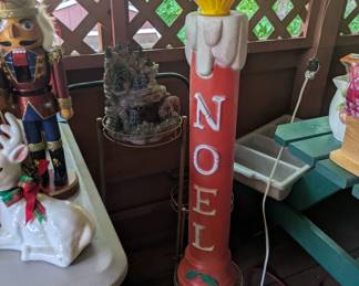Vintage tall blow mold Christmas candle