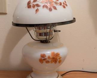 Milk Glass Hurricane Lamp