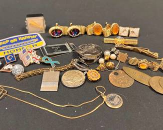 CT317Assorted Mens Vintage Cuff Links, Tie Tacks And More