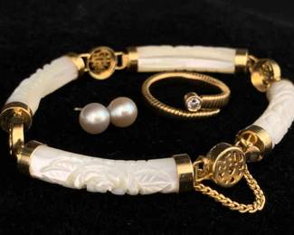 CT299VDiamond Ring Carved Bracelet
