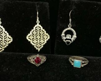 CT305Silver Earrings Baby Rings