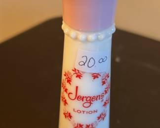 WHEN HAND LOTION CAME IN MILK GLASS JARS,,,