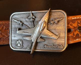 THUNDERBIRDS F-16 BELT BUCKLE, 1977