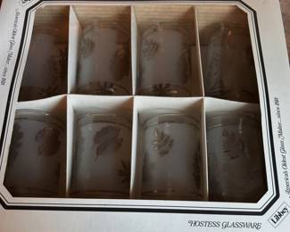 LIBBY FROSTED GLASSES, STILL IN BOX