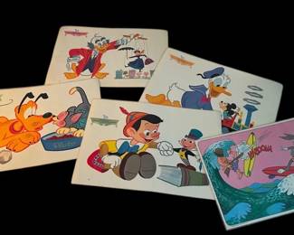 Vintage Walt Disney World Placemats Laminated 