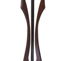 MCM Walnut Brass Table Lamp