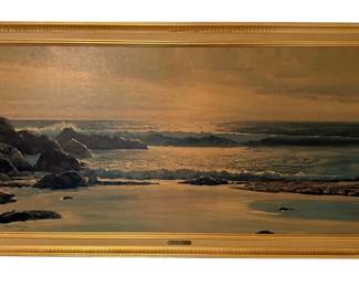  Breakers At Twilight Framed Print By Robert Wood 53 x 29 