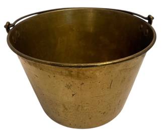Brass Bucket w Handle 