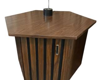 Hexagon Table With Tiny Table Light Vintage 