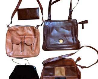 Four Black Brown Purses 