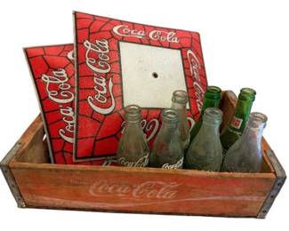 Coca Cola Light Fixture Covers, Wooden Crate, More 