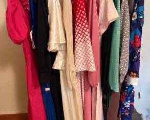 Rack Of Vintage Womens Dresses