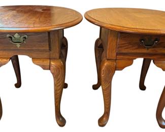 Two Broyhill Wood End Tables 