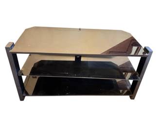 Black Glass TV Console