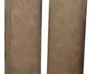 2 Beautiful Etched Glass Panes