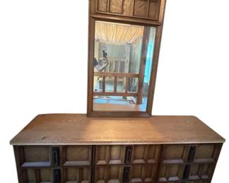 Rectangular Wood Mirror 