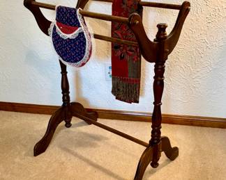 Vintage Wooden quilt rack