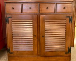 Vintage Ethan Allen Shutter Door Cabinet