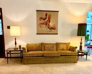 Retro Striped Vintage Sofa