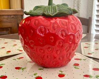 Vintage McCoy red Strawberry Cookie Jar