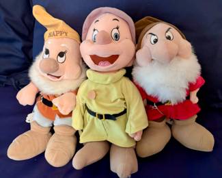 Grouchy, Happy, Bashful, Disney Snow White Dwarfs