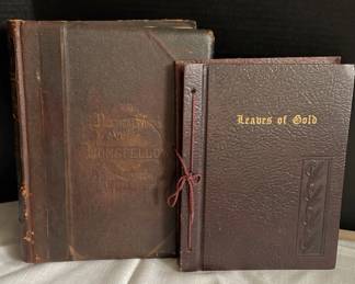 Antique Book Political Works Of Longfellow Vol 1 And Leaves Of Gold