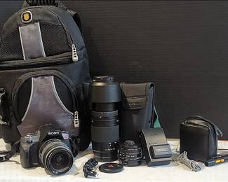 Sony A330 DLSR camera With Lenses
