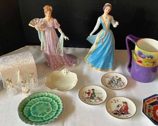 Lenox Porcelain Figures, Trinket Dishes, Vintage Mug, Spun Glass Angels