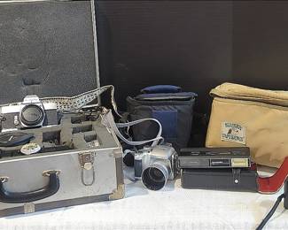 Minolta Srt201 Film Camera And Vintage Digital Cameras