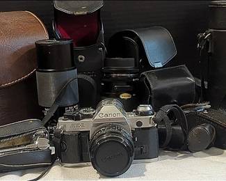 Canon AE1 Film Camera With Accessories