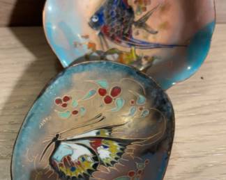 Enameled Copper Ashtrays