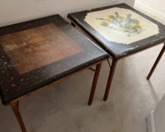 Pair of Vintage Samson Card Tables