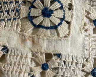 Blue And White Vintage Linens Handmade