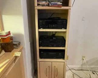 Stereo, Stereo Cabinet And Speakers