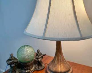 Metal LampsArt Deco Harlequin Jester,  Handel Base Signed