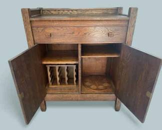 Antique Missionstyle Bar Or Cabinet
