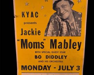Original Moms Mabley Bo Didley Concert Poster