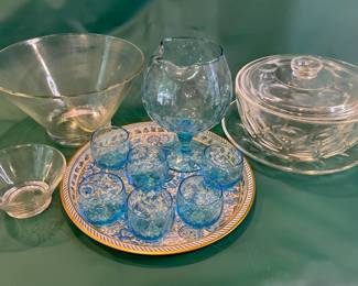 Empoli Blue And Mid Century Glass