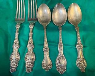 Monogrammed Sterling Spoons Forks