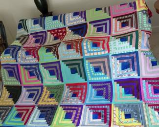 Handmade Log Cabin Quilt