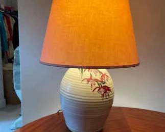 Great Northwestern Stoneware Hand Painted Lamp