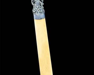 Silver Monogrammed Repousse VictorianEra Letter Opener