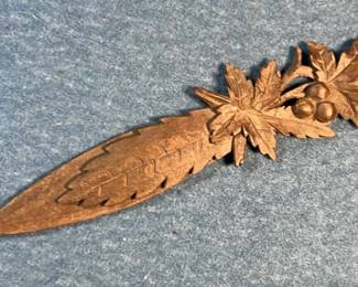 Antique HandCarved Wooden Bookmark