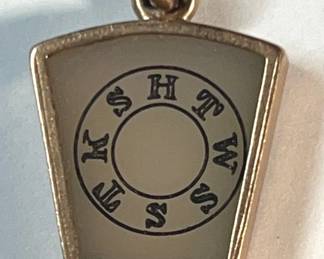 Gold Masonic Temple Royal Arch Pendant