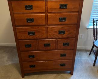 Mission style chest of drawers