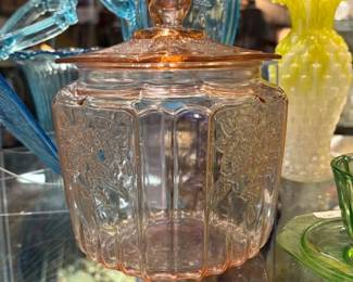 Anchor Hocking Mayfair biscuit/cookie jar