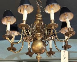 Brass chandelier