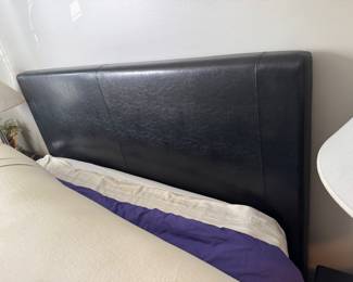 Queen head board dark vinyl set