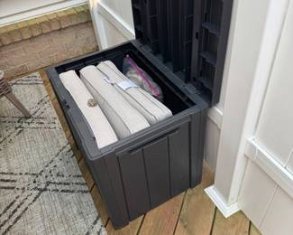 cushion storage bin
